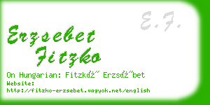 erzsebet fitzko business card